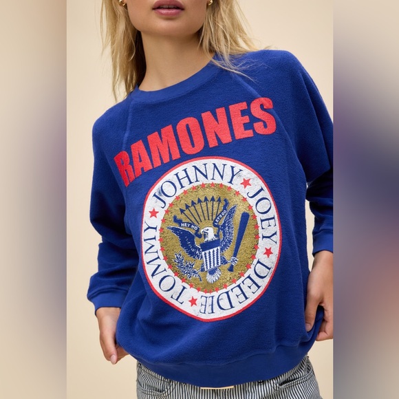 Daydreamer Ramones Gold Seal Reverse Raglan Sweatshirt